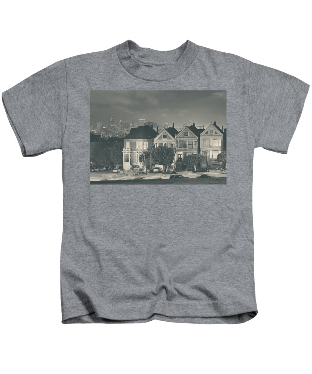 Alamo Square Kids T-Shirt featuring the photograph Evening Rendezvous by Laurie Search