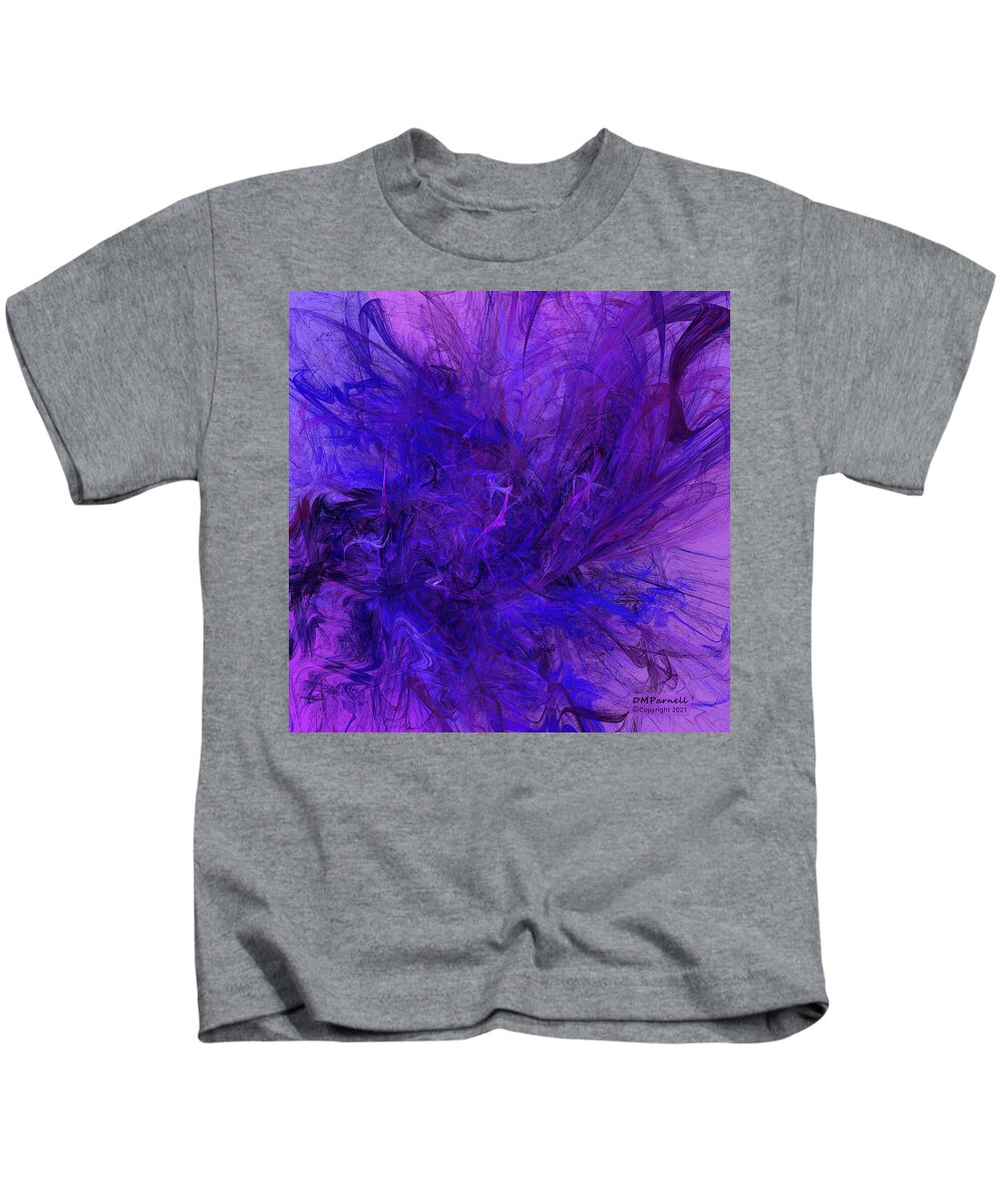 Abstract Kids T-Shirt featuring the digital art Evening Torrent by Diane Parnell