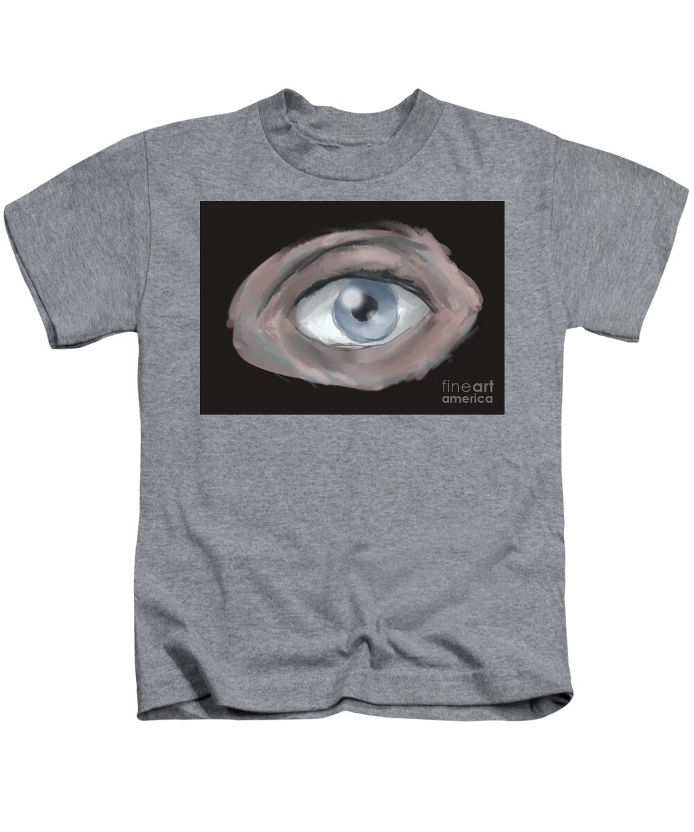 Eye Kids T-Shirt featuring the digital art Eye by Jayson Halberstadt