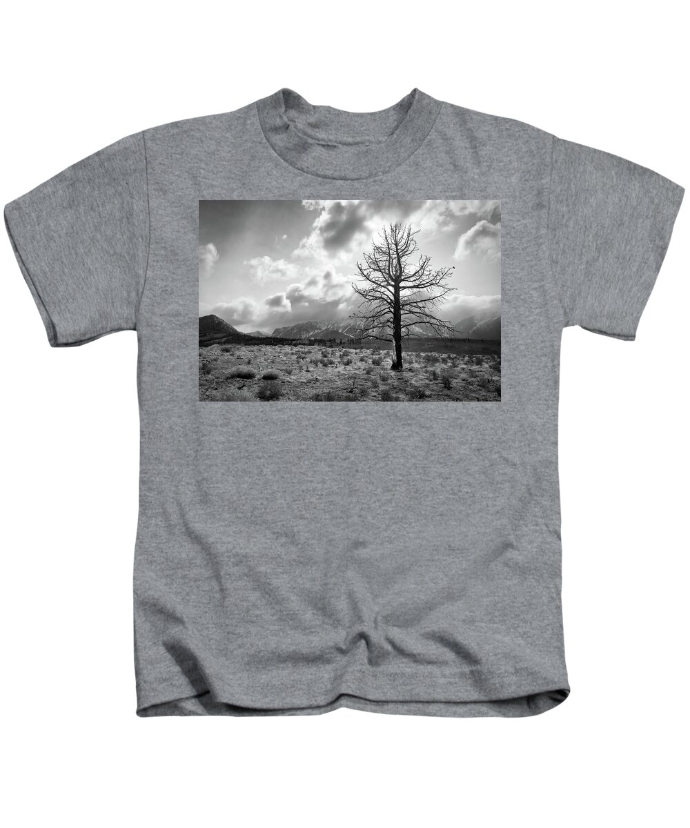 The Sierra Nevada Kids T-Shirt featuring the photograph Faithfully Standing by American Landscapes
