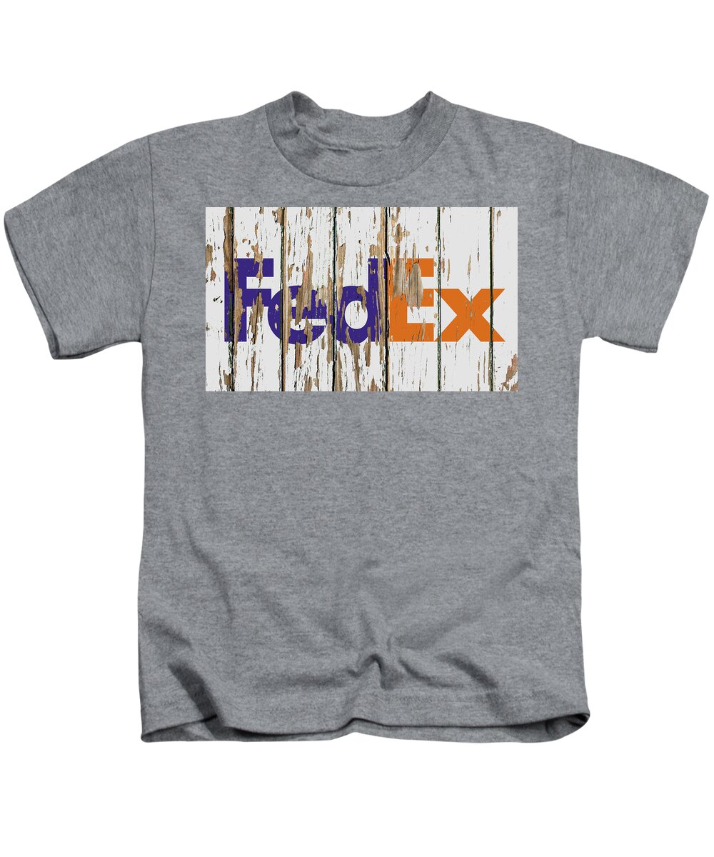 FedEx Vintage Logo on Old Wall Kids T-Shirt