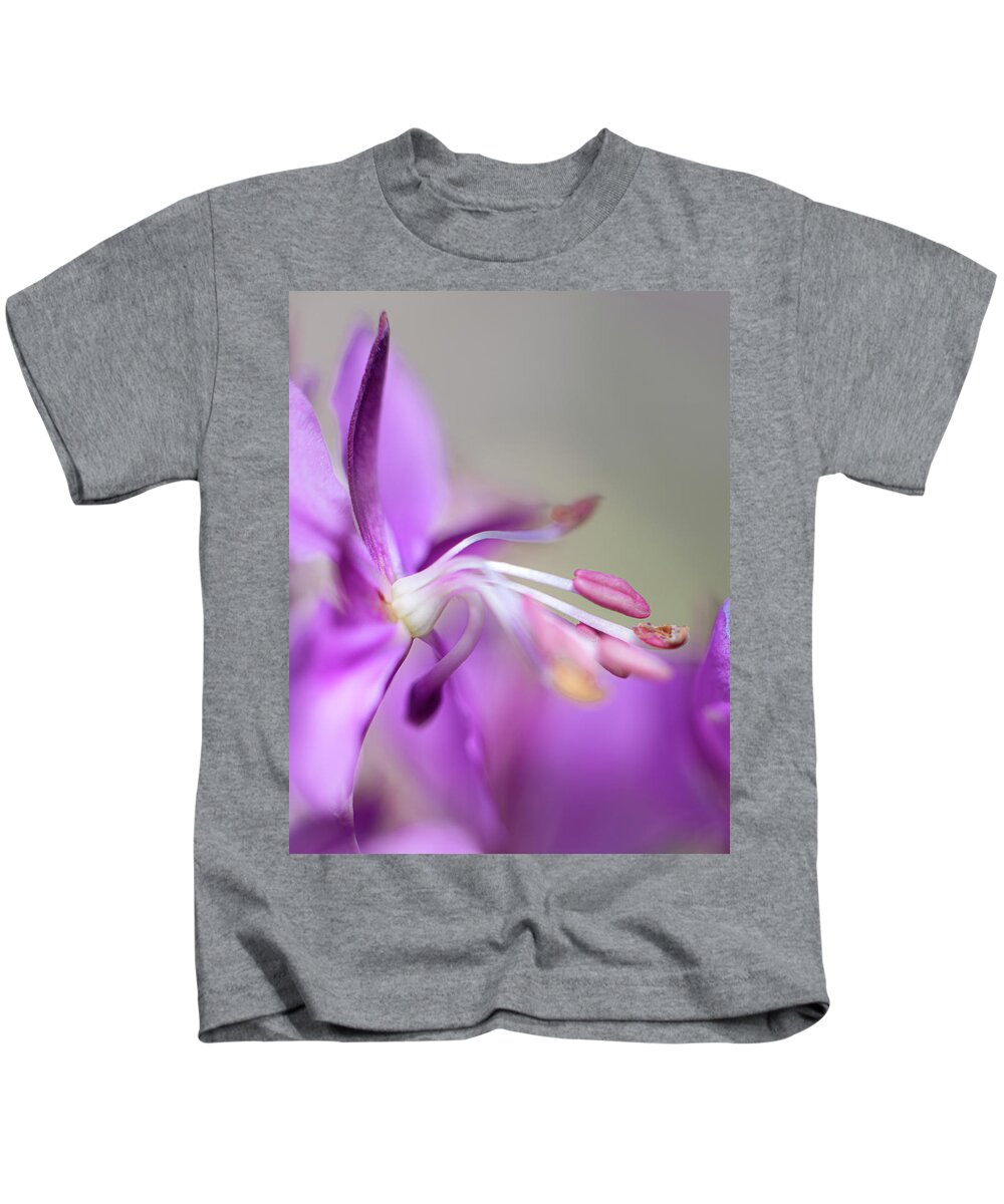 Fireweed Kids T-Shirt featuring the photograph Fireweed Close Up by Karen Rispin