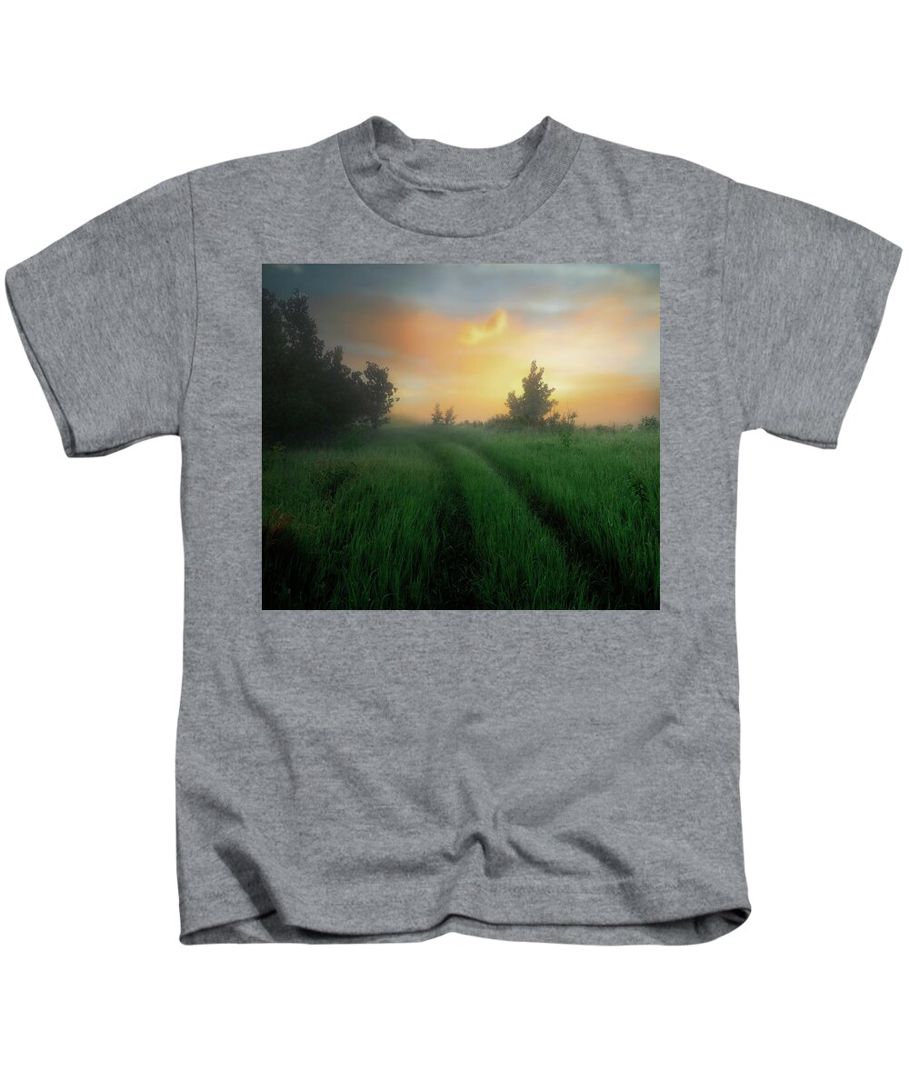Landscape Kids T-Shirt featuring the photograph First Morning of Summer by Dan Jurak
