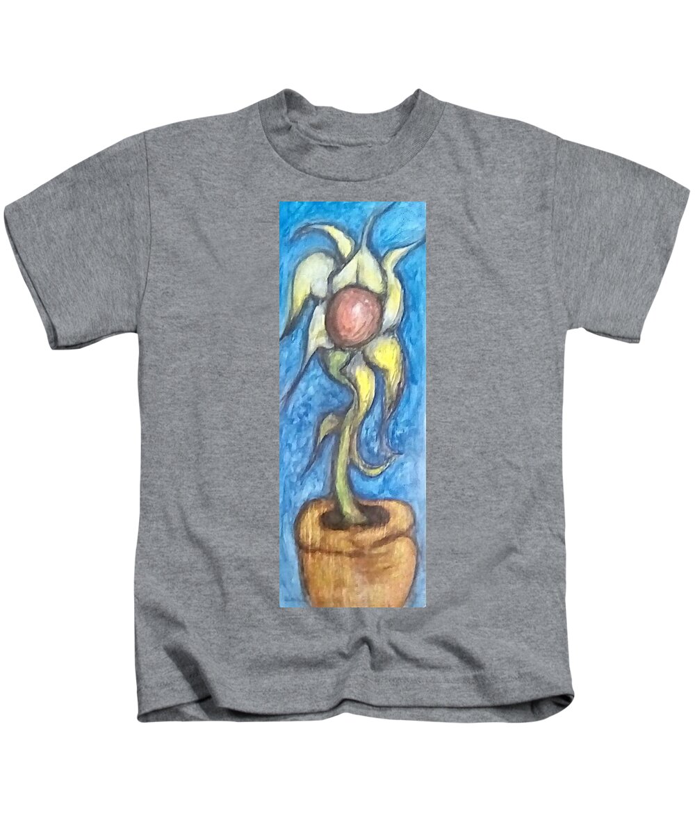 • Abstract  Kids T-Shirt featuring the painting Flower Series #3 2019 by Gustavo Ramirez