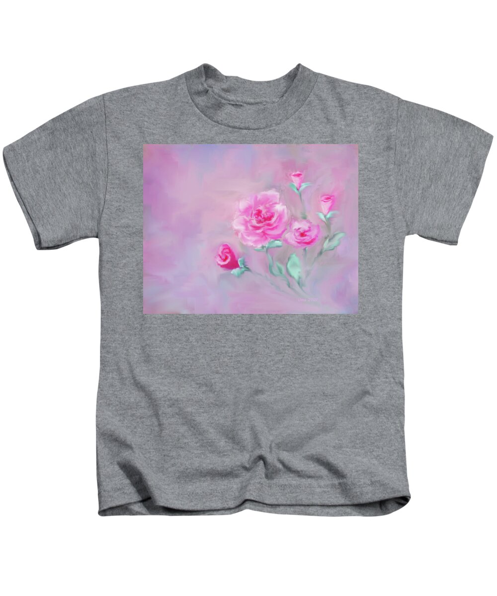 Flowers Kids T-Shirt featuring the digital art Flowers from my garden 16 by Uma Krishnamoorthy