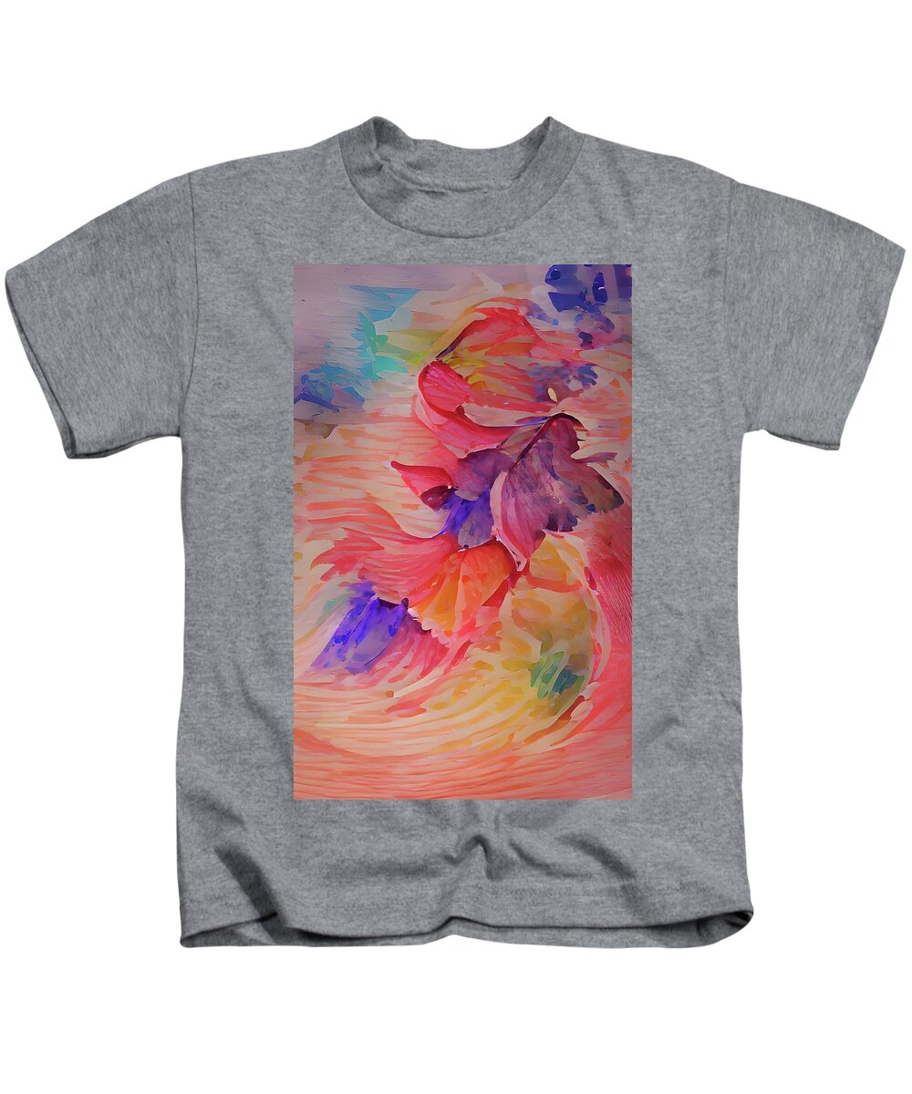  Kids T-Shirt featuring the digital art FlowerSky by Rod Turner