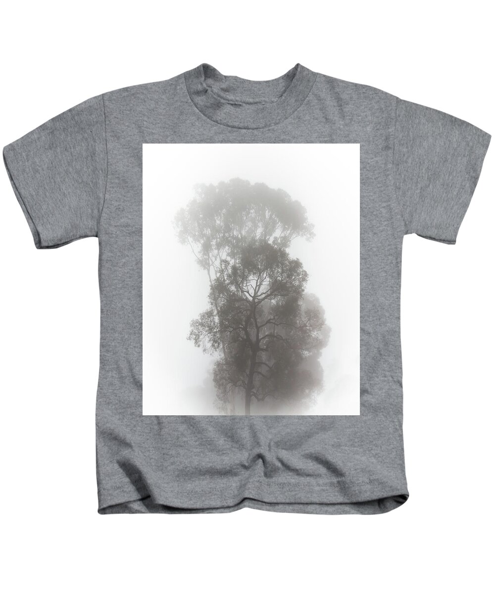 Fog Kids T-Shirt featuring the photograph Foggy Tree by Alison Frank