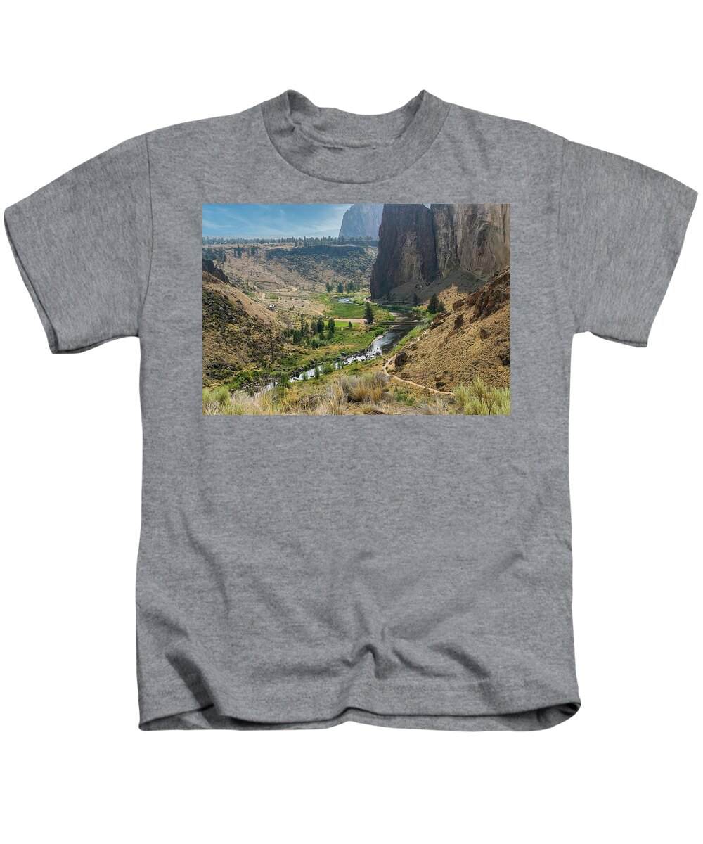  Kids T-Shirt featuring the photograph Follow the River by Robert Bolla