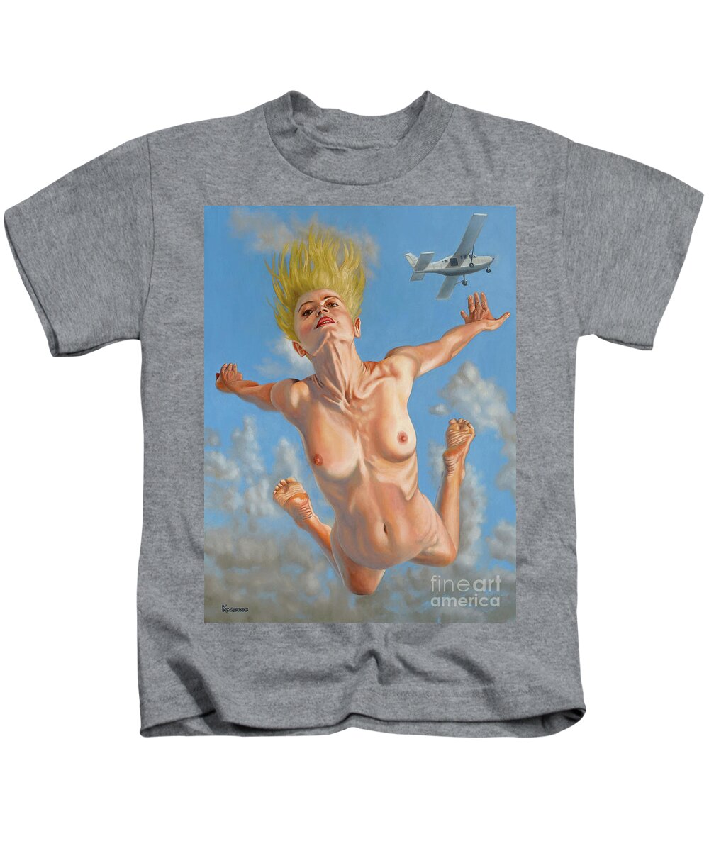 Nude Kids T-Shirt featuring the painting Freedom by Ken Kvamme