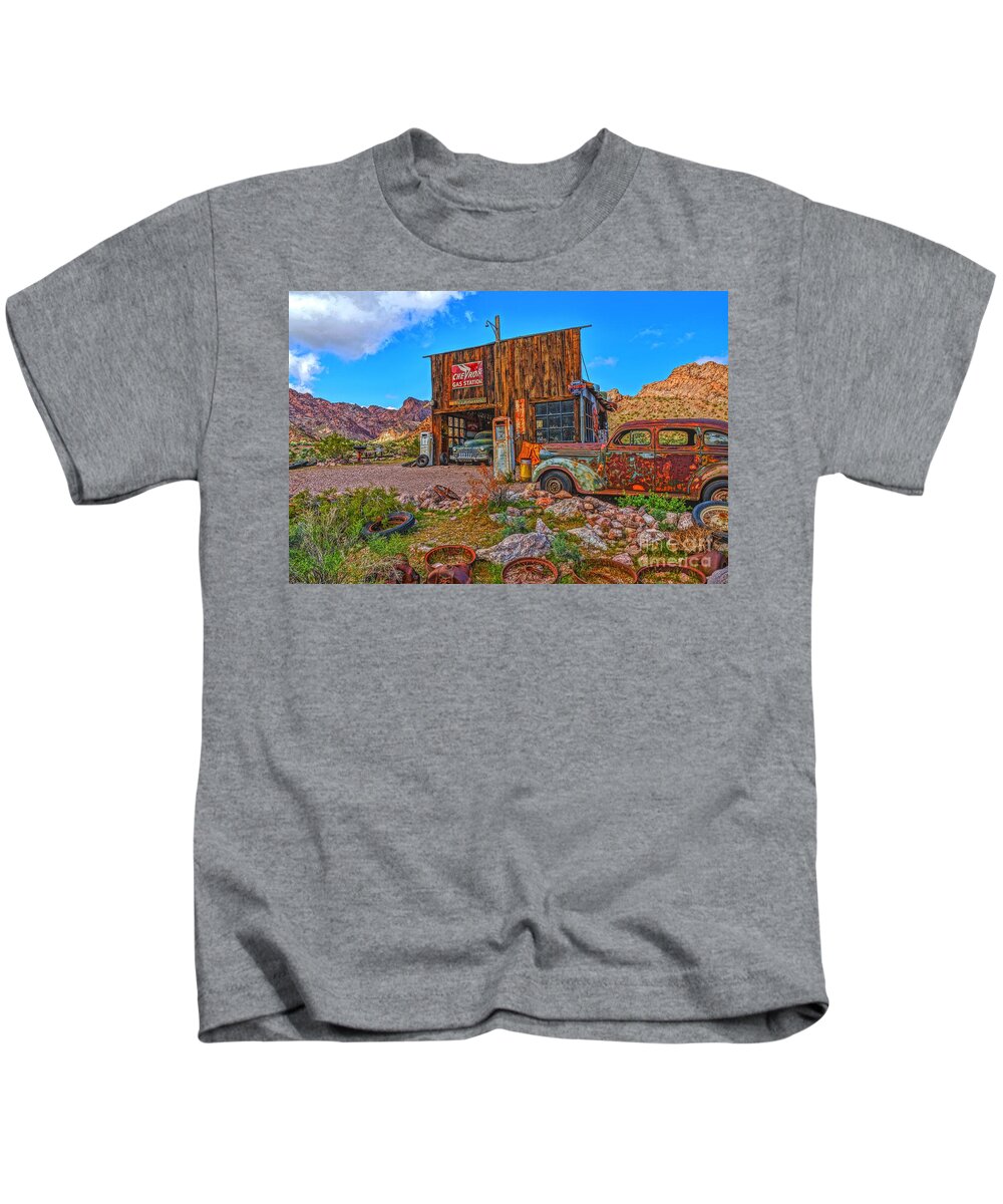  Kids T-Shirt featuring the photograph Garage Days by Rodney Lee Williams