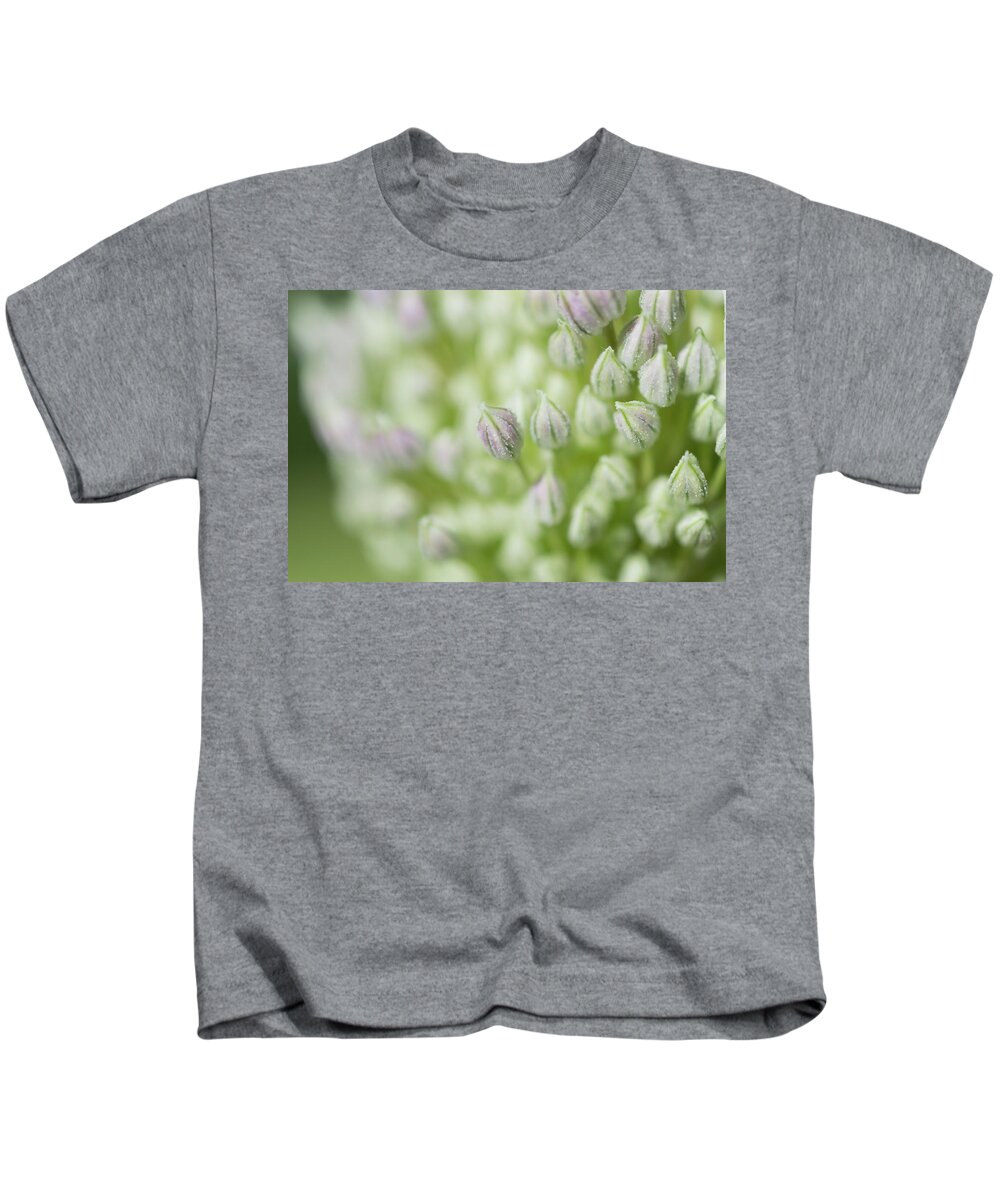 Garlic Kids T-Shirt featuring the photograph Garlic flower by Andrew Lalchan
