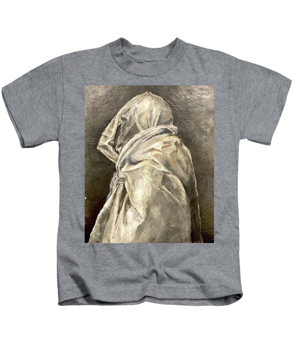 Wrapped Image Kids T-Shirt featuring the painting Gregorian Chanting by David Euler