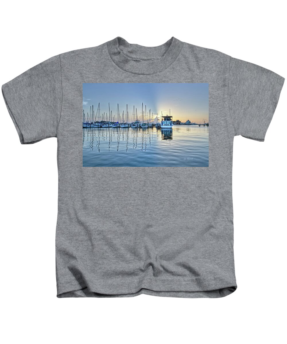 Boats Kids T-Shirt featuring the photograph Harbor Inspiration by Ty Husak