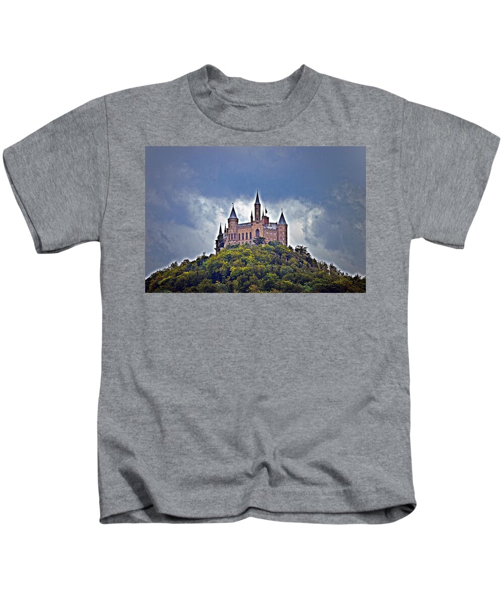Burg Hohenzollern Kids T-Shirt featuring the photograph Hohenzollern Castle by Thomas Schroeder