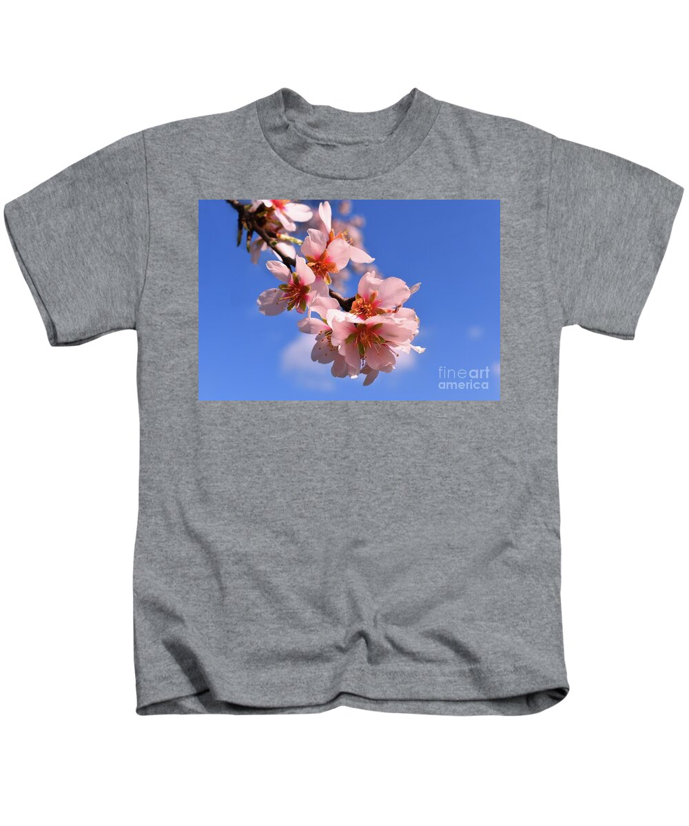 Flower Branch Kids T-Shirt featuring the photograph Hope Flower Blossoms In Spring 02 by Leonida Arte