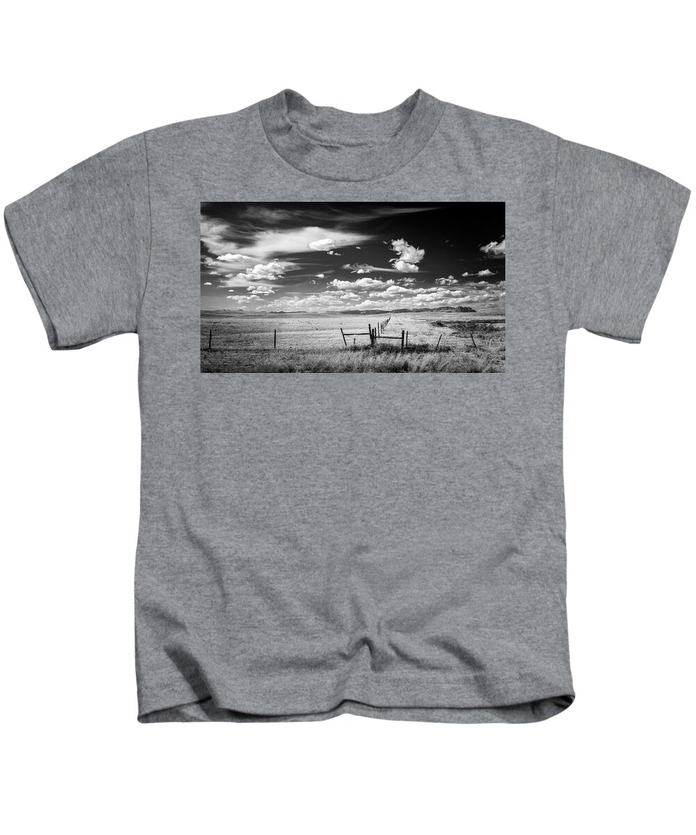 Black And White Kids T-Shirt featuring the photograph Infinite Horizon by Michael Smith