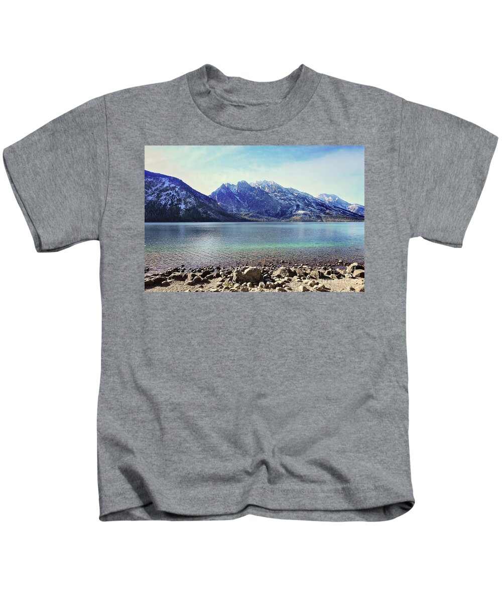 Lake Kids T-Shirt featuring the photograph Jenny Lake Grand Tetons by Sylvia Cook