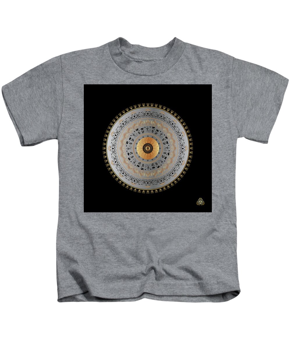 Mandala Kids T-Shirt featuring the digital art Kuklos No 4349 by Alan Bennington