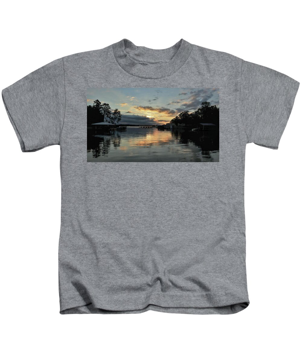 Lake Kids T-Shirt featuring the photograph Lake Light Breakthrough Moment by Ed Williams
