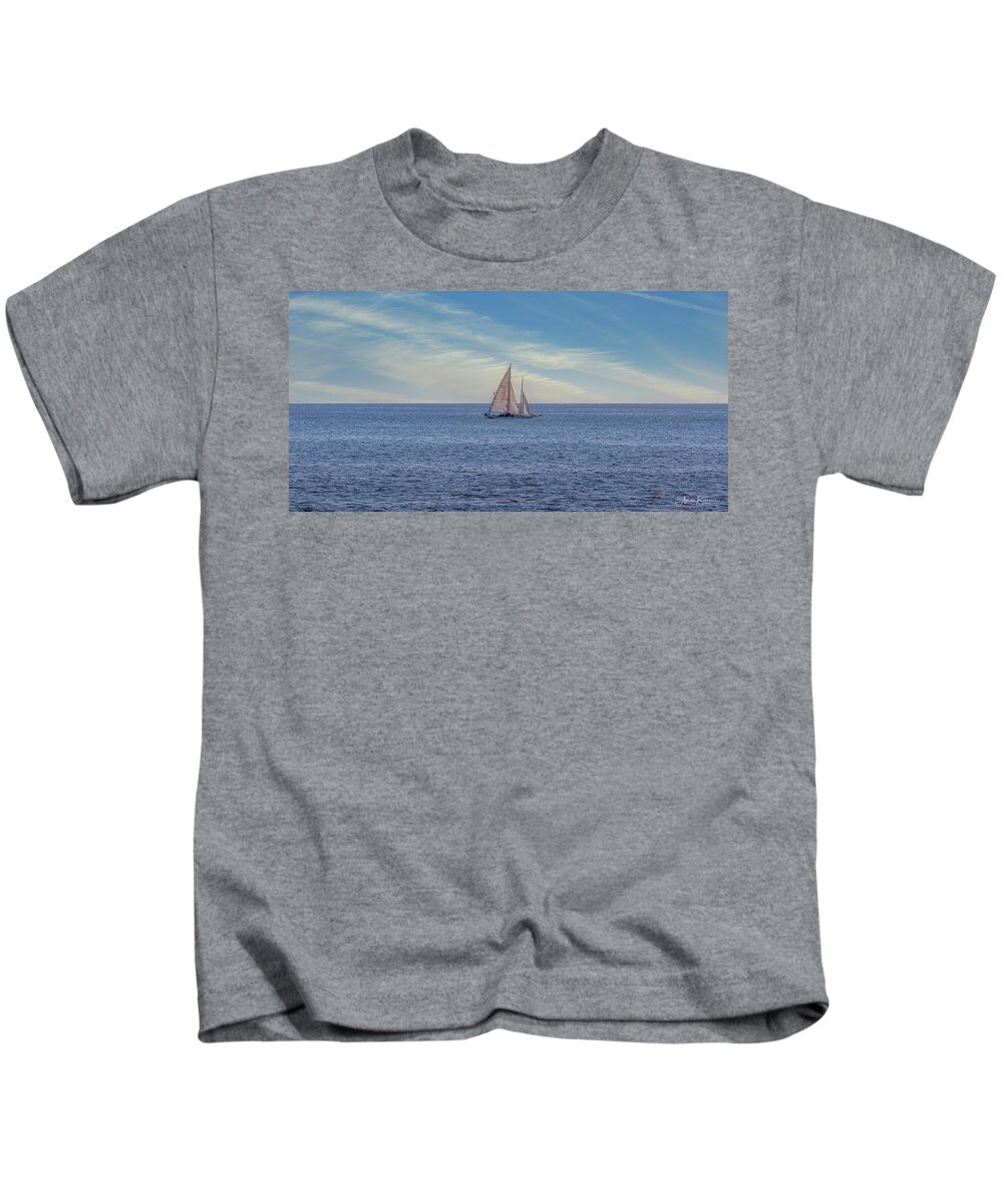 Ocean Kids T-Shirt featuring the photograph Leisurely Sailing by Aaron Burrows