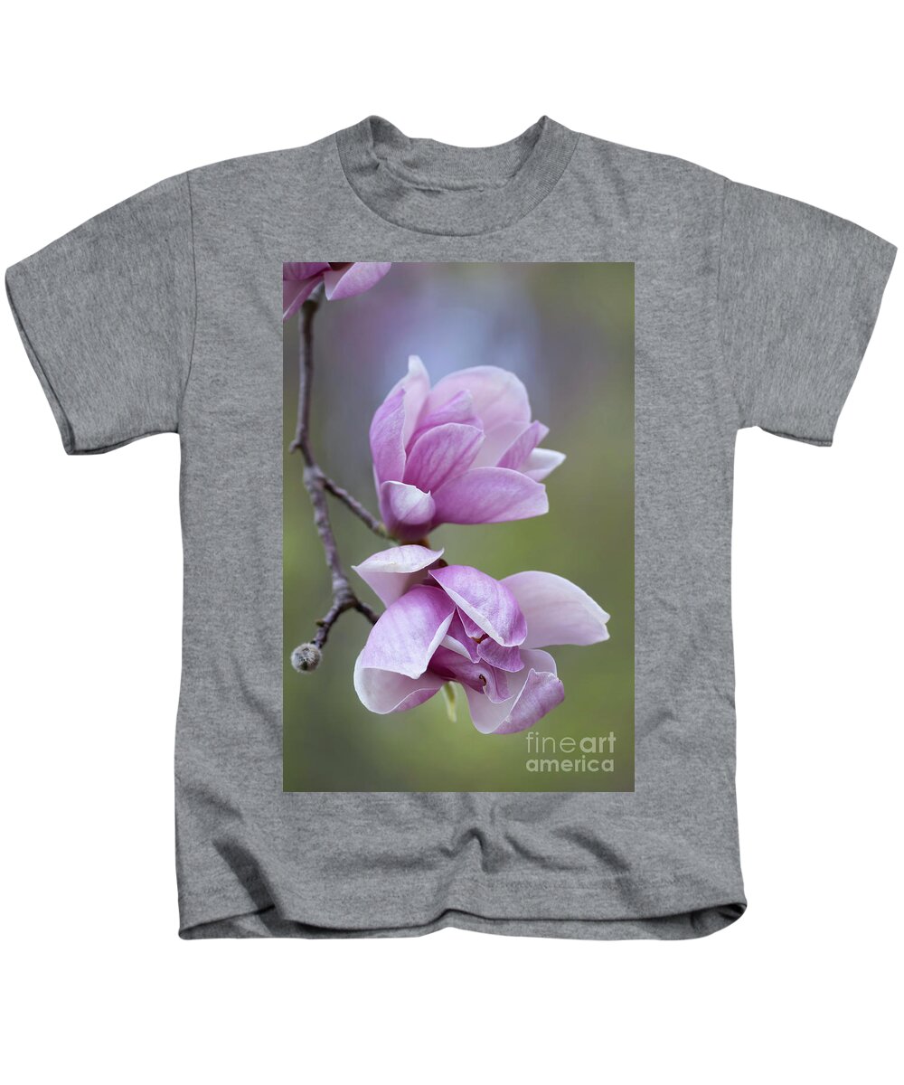 Magnolia Kids T-Shirt featuring the photograph Life in pink by Darya Zelentsova