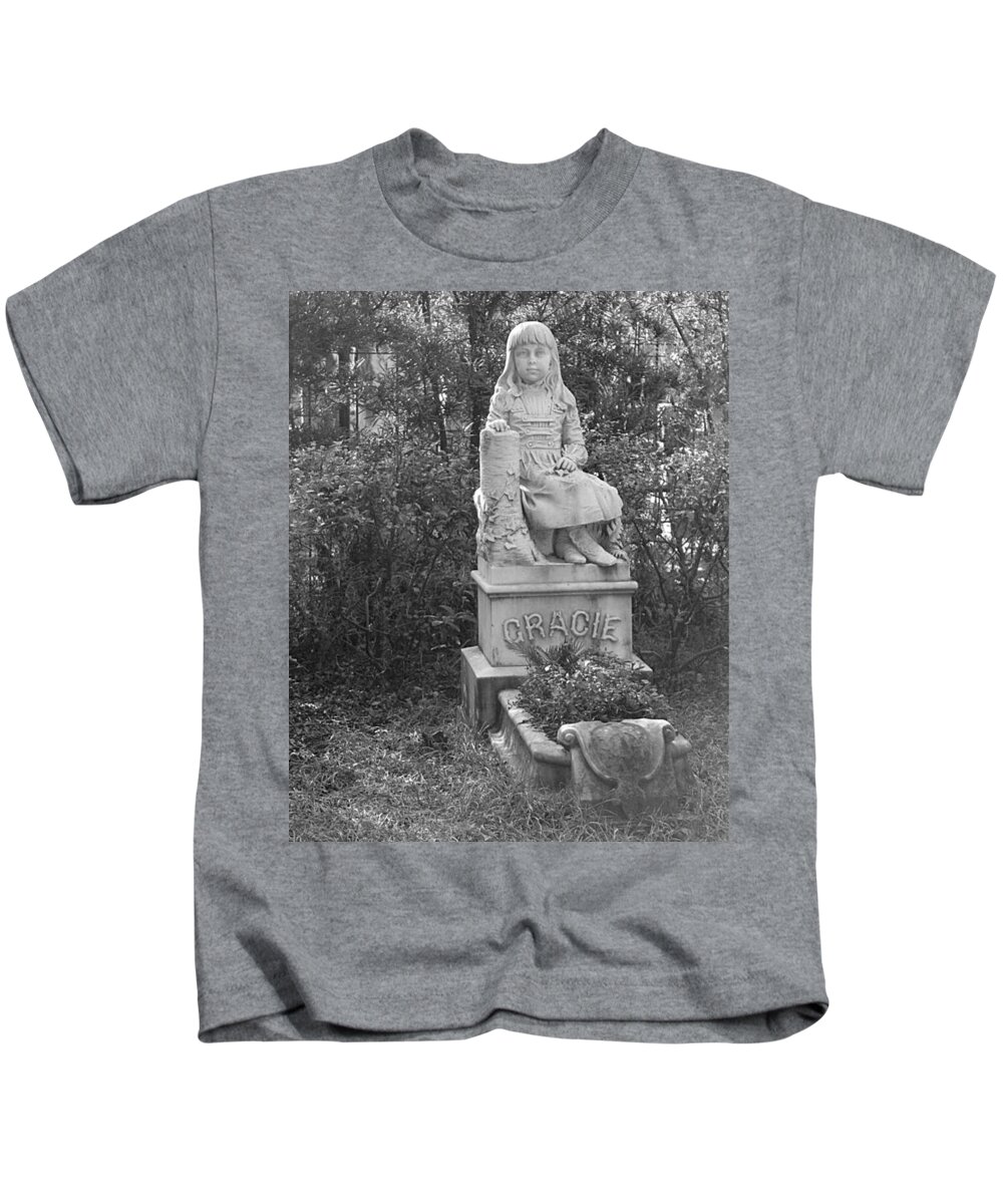 Gracie Kids T-Shirt featuring the photograph Little Miss Gracie BW by Lee Darnell