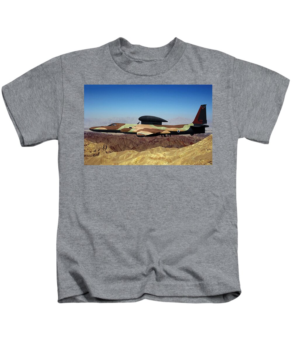 Lockheed Kids T-Shirt featuring the digital art Lockheed U-2I Mehrahghel by Custom Aviation Art