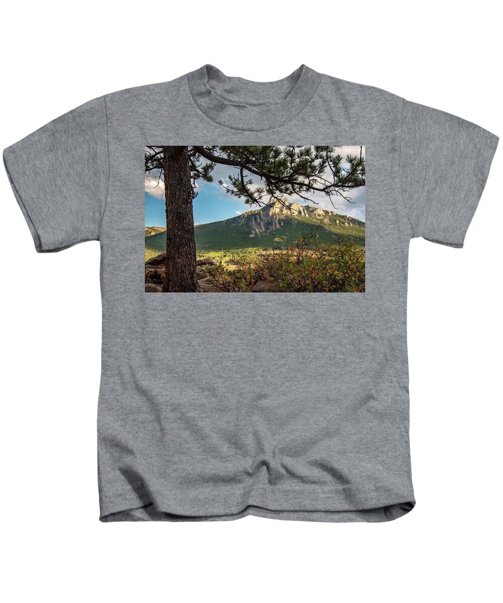 Outdoors Kids T-Shirt featuring the photograph Looking in towards Rocky Mountain National by Nathan Wasylewski