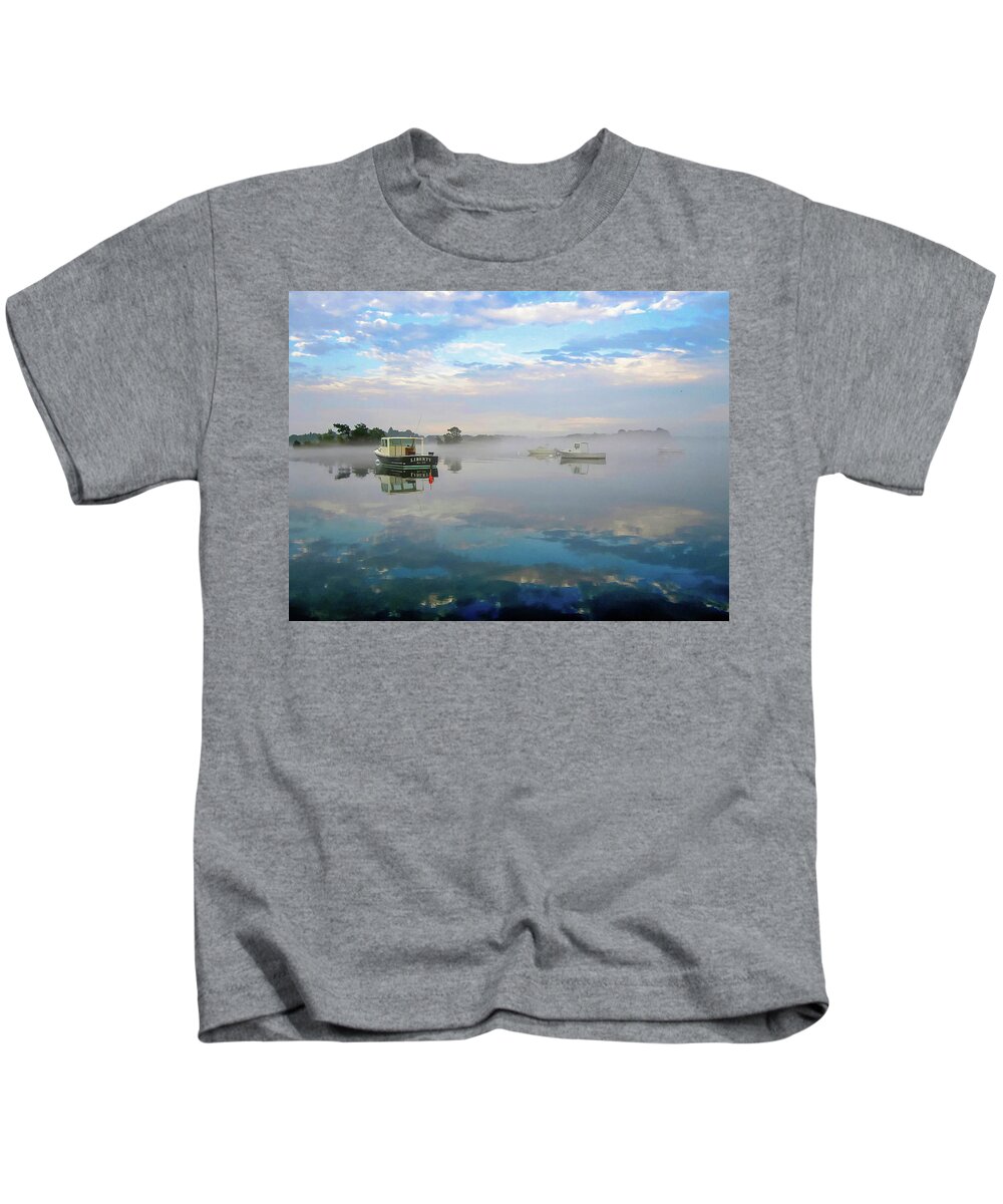 Boat Kids T-Shirt featuring the photograph M/V Liberty - Rye, NH by Deb Bryce
