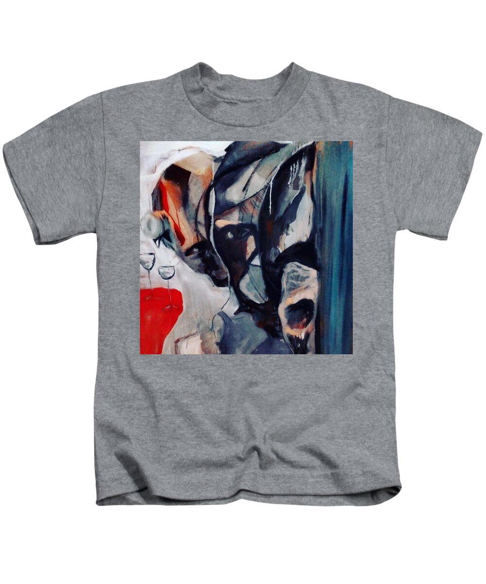 Abstract Kids T-Shirt featuring the painting MA5-Massoud Ahmed by Massoud Ahmad