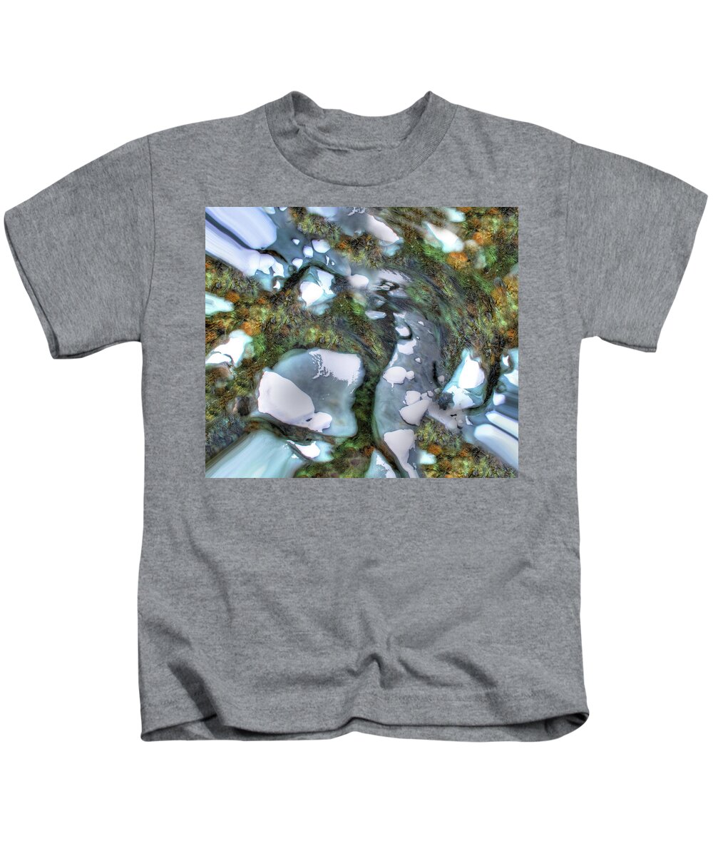 Mad Kids T-Shirt featuring the photograph Mad River Abstract #6 by Wayne King
