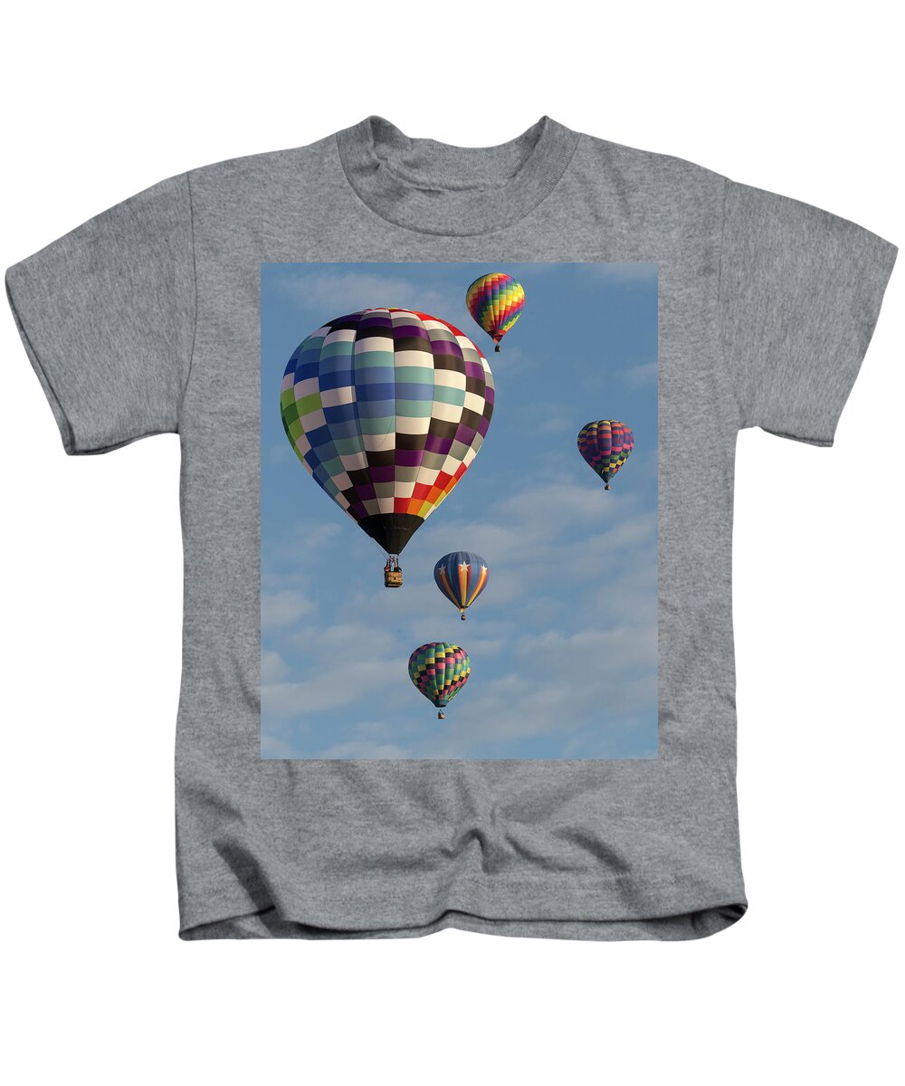 Hot Air Kids T-Shirt featuring the photograph Mass Ascension by Maresa Pryor-Luzier