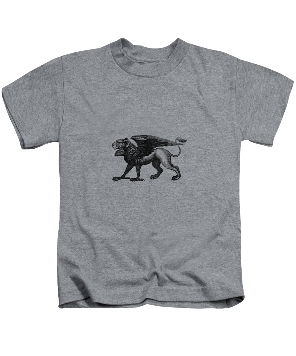 Gryphon Kids T-Shirt featuring the photograph Medieval Griffin by Madame Memento