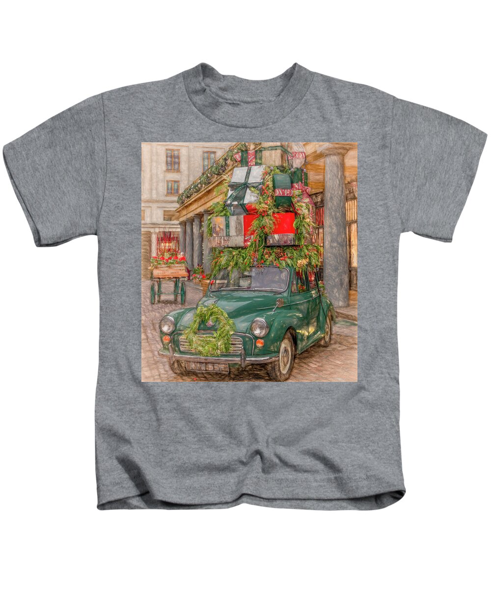 Covent Market Kids T-Shirt featuring the photograph Merry Christmas From London by Marcy Wielfaert