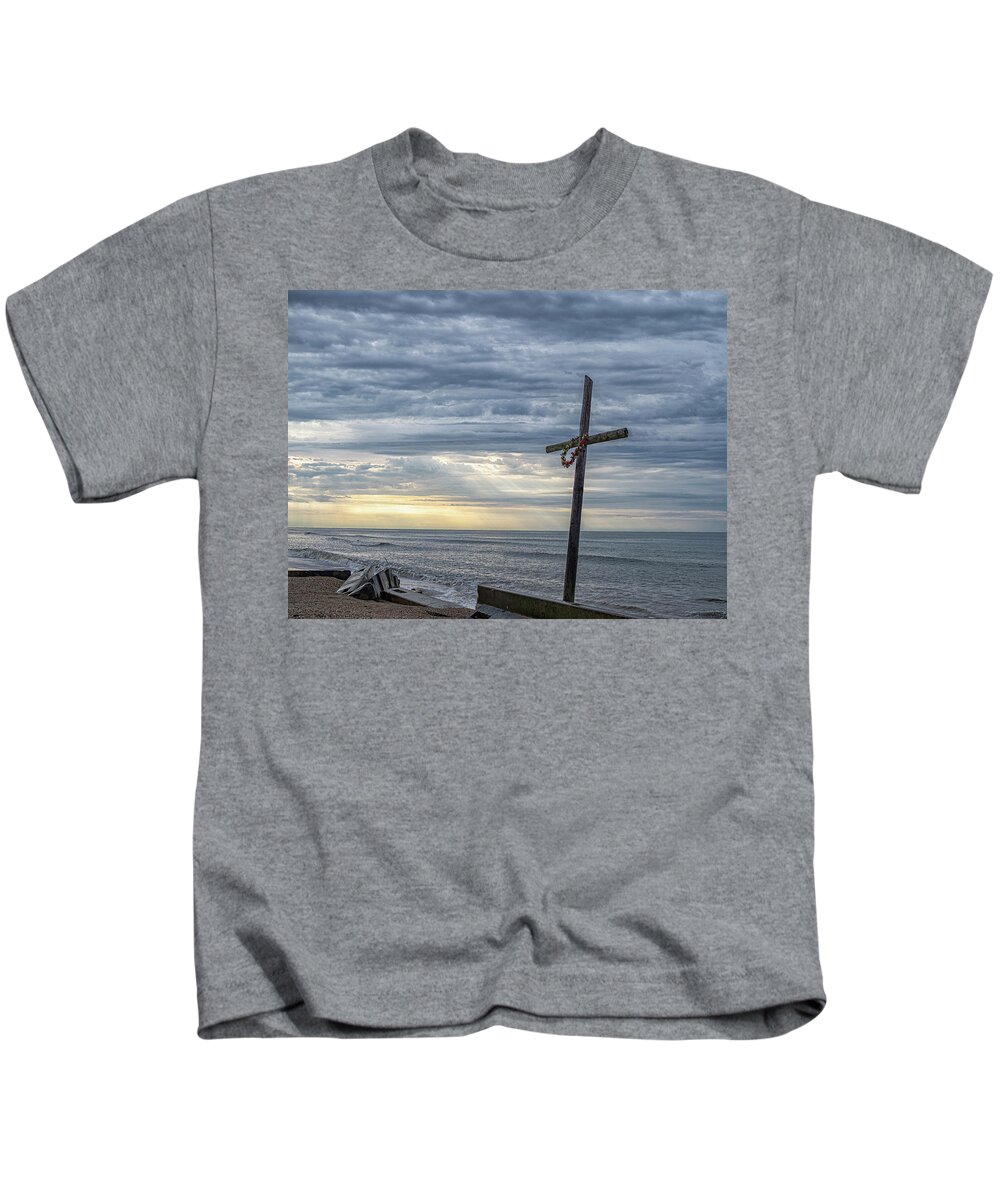 Beach Kids T-Shirt featuring the photograph Morning at the Beach by Jerry Connally