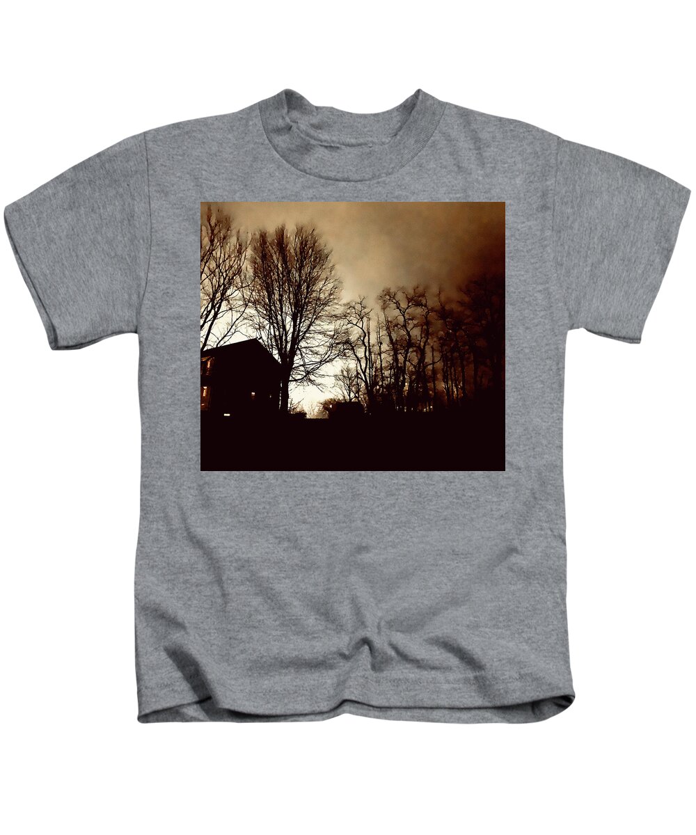 Buffy The Vampire Slayer Kids T-Shirt featuring the photograph Murder in the Girders by Nicholas Brendon