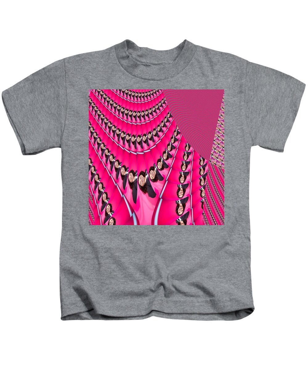 Fractal Kids T-Shirt featuring the mixed media New England's Real Queens by Stephane Poirier