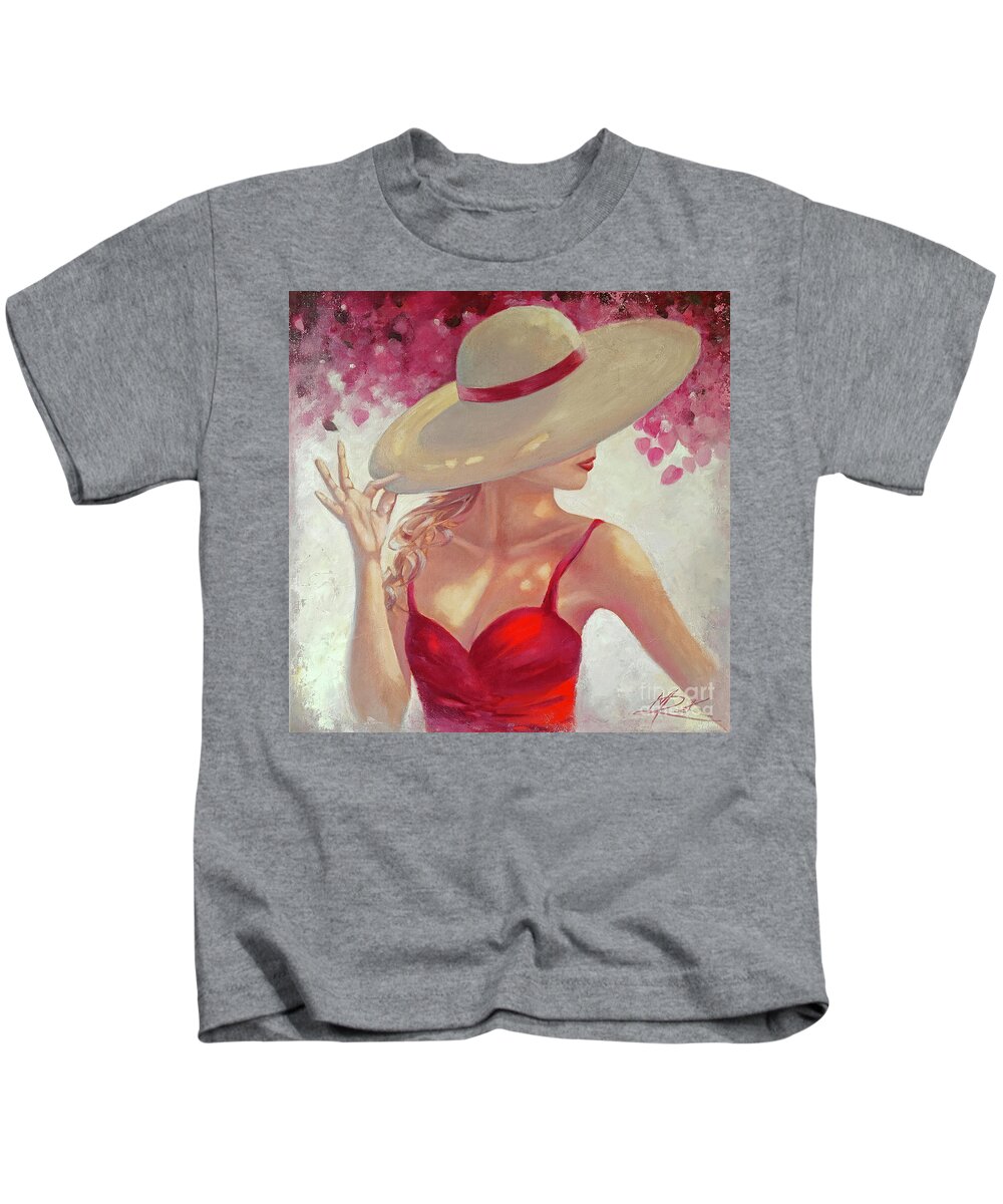 New Hat Kids T-Shirt featuring the painting New Hat by Michael Rock