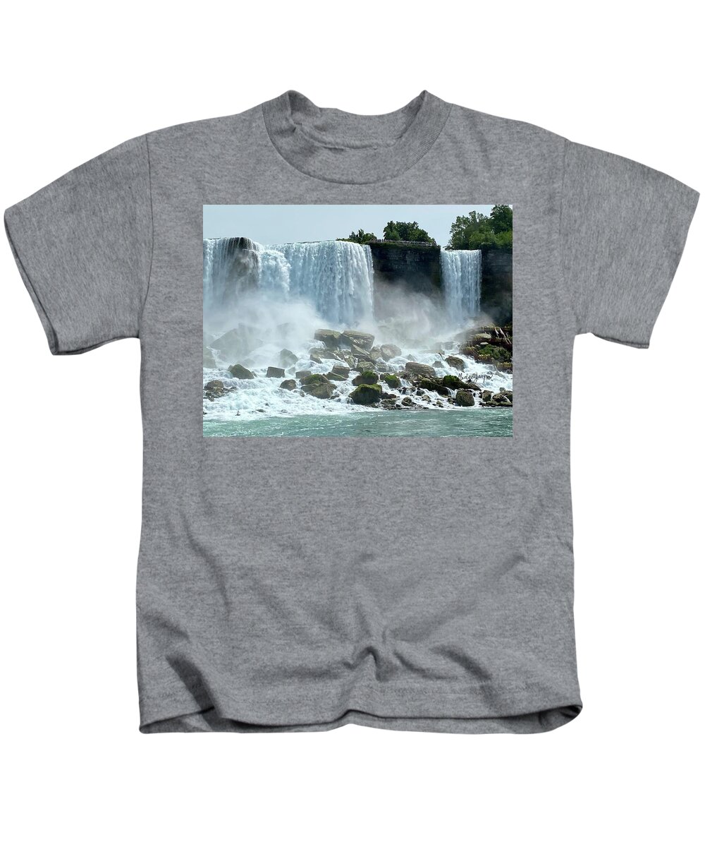 Niagara Falls Kids T-Shirt featuring the photograph Niagara Falls by Medge Jaspan
