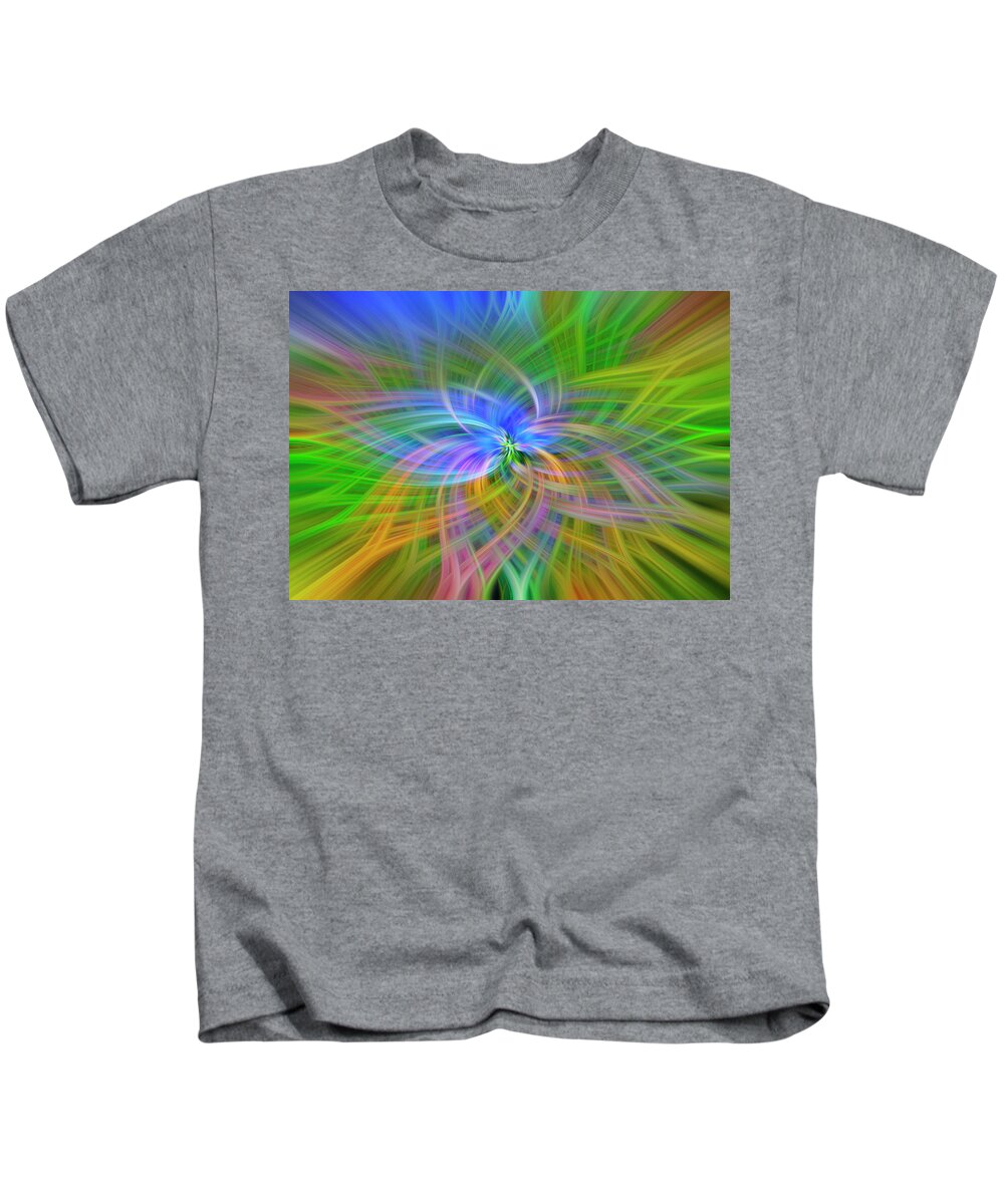 Ohio's Beautiful Flowers; Abstract Of Nature; Abstract With Beautiful Colors Kids T-Shirt featuring the photograph Ohio's beautiful flowers by Carolyn Hall
