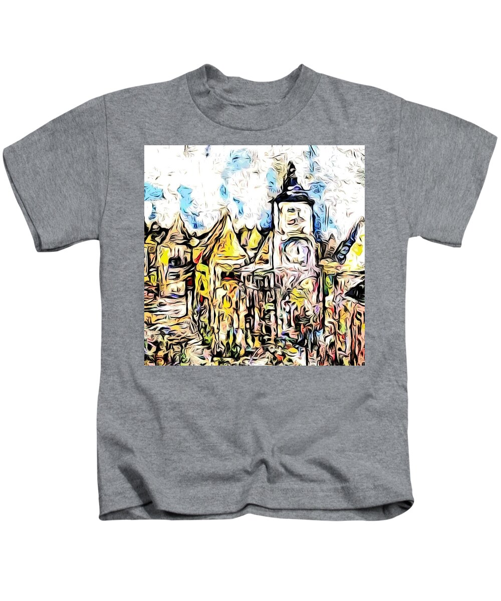 New Orleans Kids T-Shirt featuring the painting Old Nawlins by Julie TuckerDemps