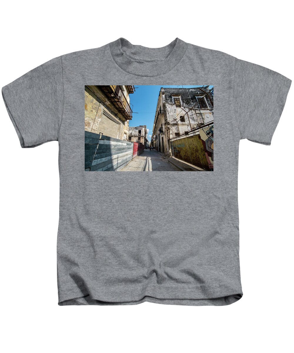 Cuba Kids T-Shirt featuring the photograph Old street, Habana. Cuba by Lie Yim