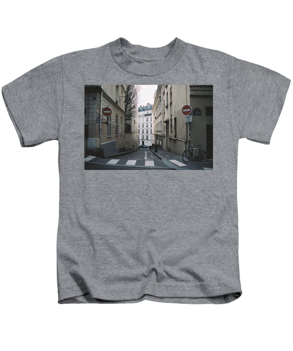 Street Kids T-Shirt featuring the photograph One way street by Barthelemy De Mazenod