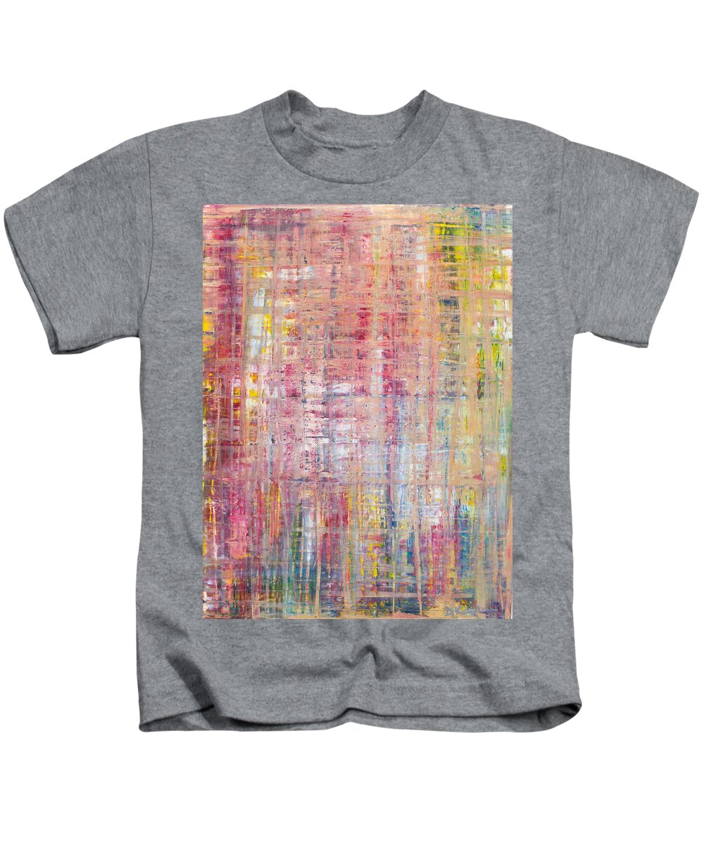 Derek Kaplan Kids T-Shirt featuring the painting Opt.17.20 'Inside Out' by Derek Kaplan