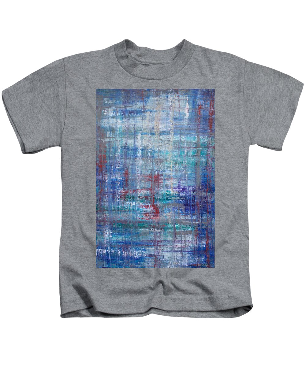 Derek Kaplan Kids T-Shirt featuring the painting Opt.19.20 'Another Time' by Derek Kaplan