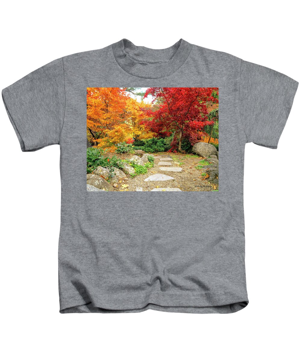 Trees Kids T-Shirt featuring the photograph Path Through Autumn by Randy Bradley
