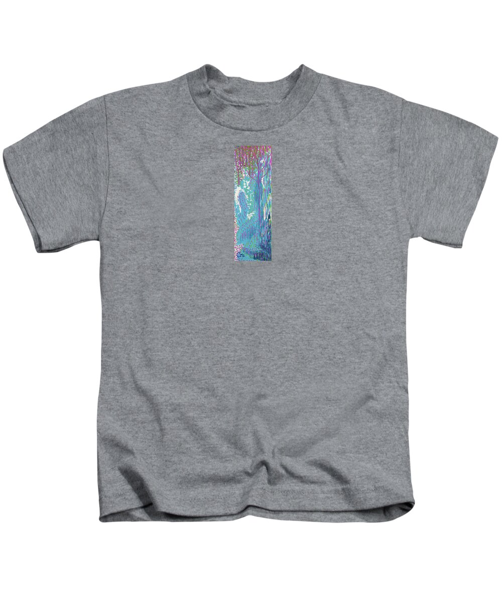 Peace Kids T-Shirt featuring the painting Peace on the Path by Corinne Carroll
