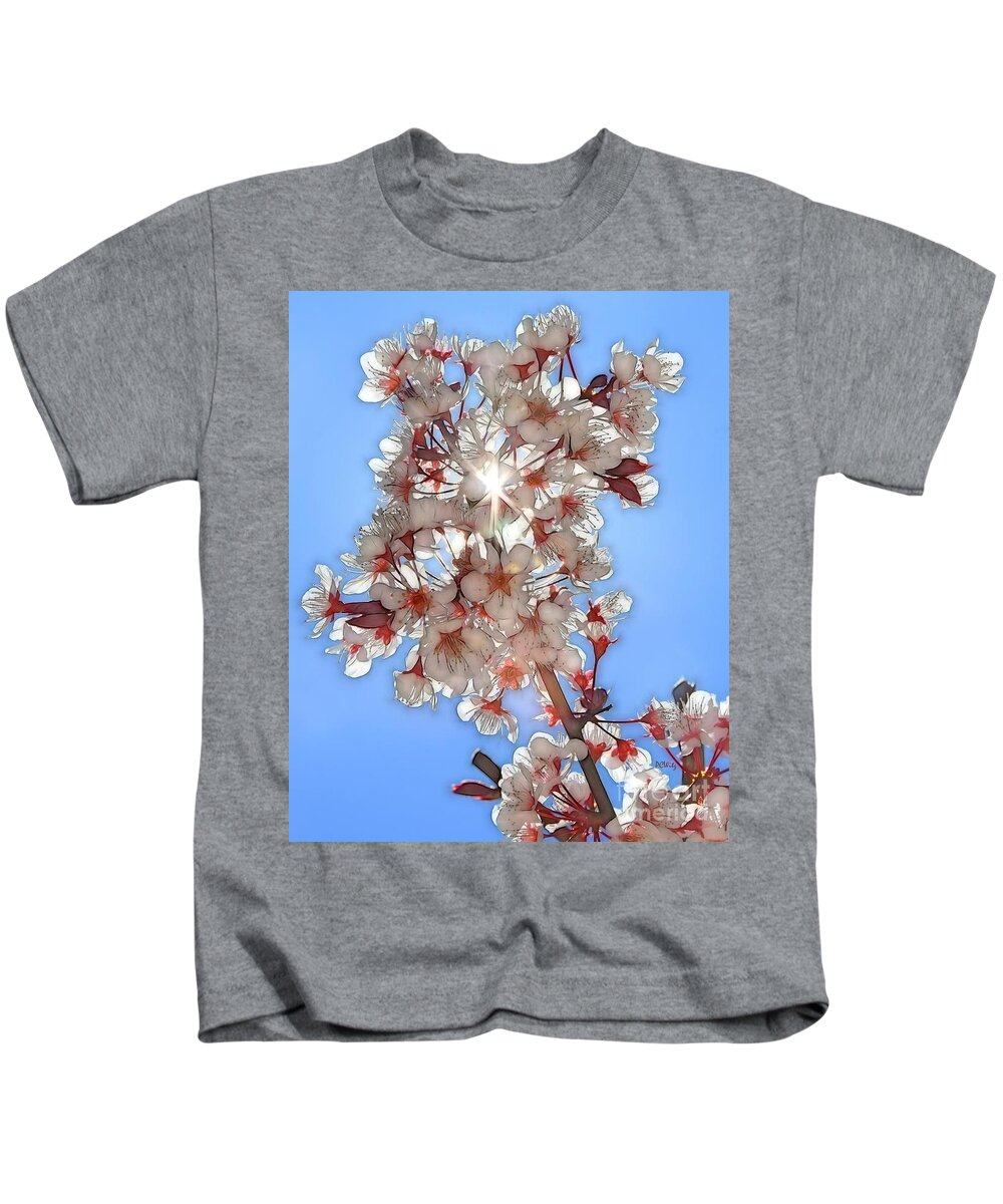 Plum Crazy Kids T-Shirt featuring the digital art Plum Crazy Flowers II by Patrick Witz
