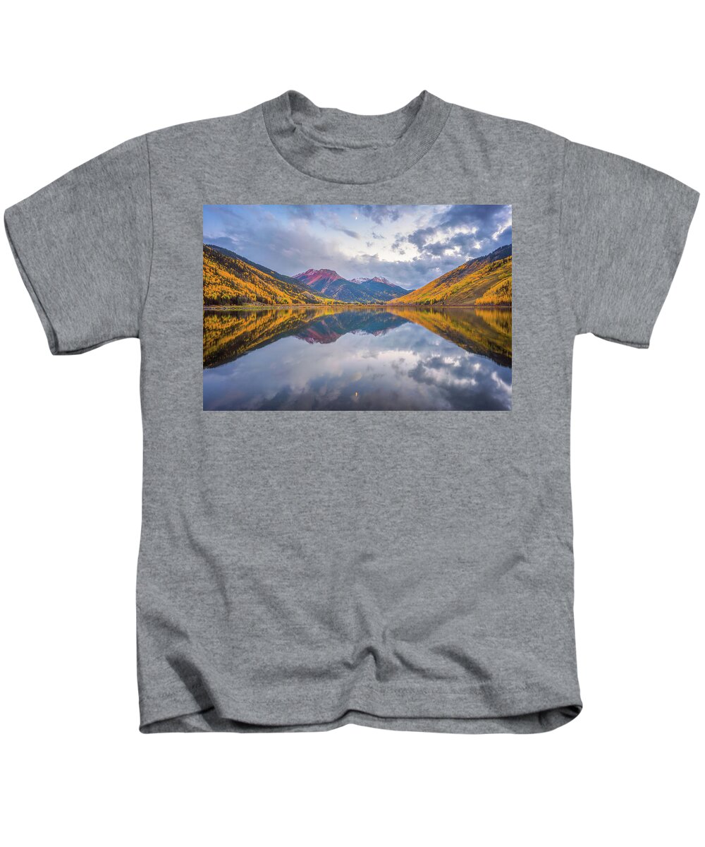 Colorado Kids T-Shirt featuring the photograph Red Mountain Moon by Darren White