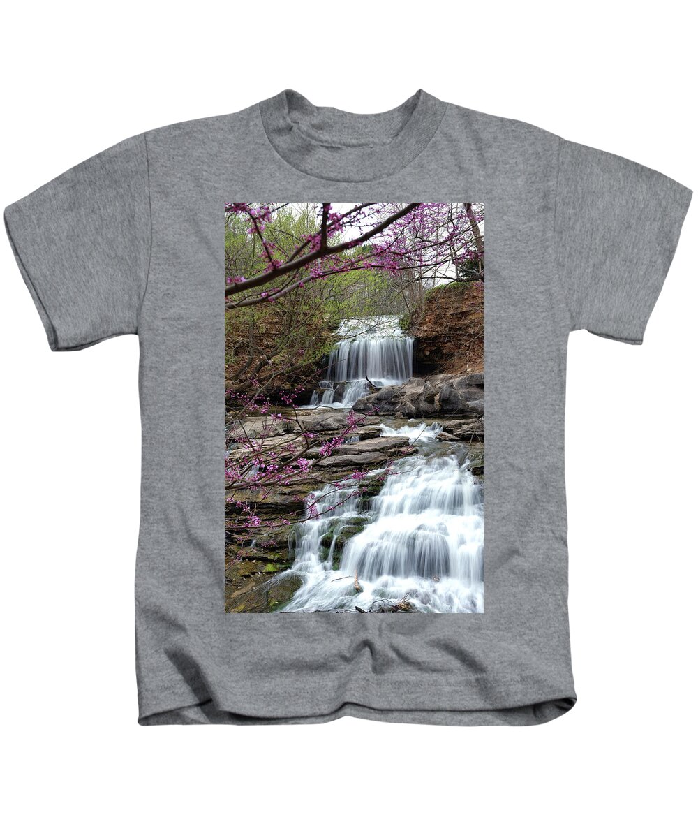 Redbud Kids T-Shirt featuring the photograph Redbud at Tanyard Springs - Bella Vista by William Rainey